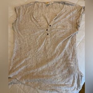 C&C California Beige Striped Blouse